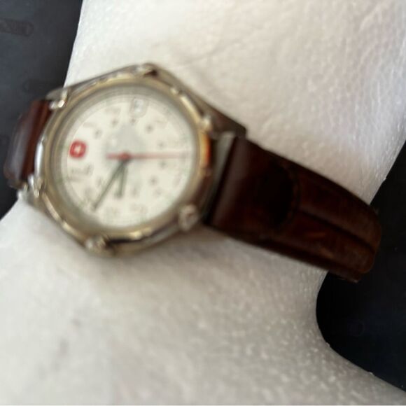 Vintage Wenger Sak Date Watch Swiss Quartz Wristwatch y2k timepiece unisex rare - Picture 2 of 4